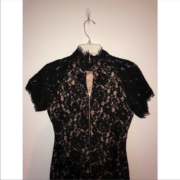BOUTIQUE DESIGNER WHITE CLOSET BLACK LACE DRESS - Picture 8 of 10